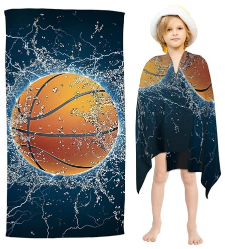 Personalisiert Basketball Strandtuch, Basketball Handtücher für Jungen, Sport Strandtuch, Geeignet für Strandurlaub, Yoga, Fitness, Schwimmbad(150 * 75cm)