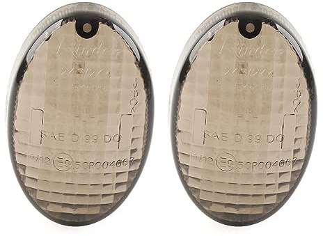 Bacar Motorrad Blinker Licht Objektiv Abdeckung, Vorne Hinten Blinker Objektiv Abdeckungen Dekoration Für EX250R NINJA 250R Vulcan S 650 KLX250/S/SF KLX 300SM 125 150 D-TRACKER X 250, Rauch