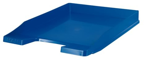 HAN Briefablage JUNIOR, Moderne, Flache Ablage im frischen Design bis Format DIN A4/C4, transparent-glasklar, 1025-23 (Blau, 5er Set)