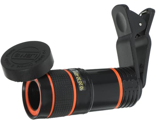 MUSISALY 8X Zoom Monocular Telescope Lens Universal Clip-On Phone Lens with Wide Angle for Sports and Wildlife Photography