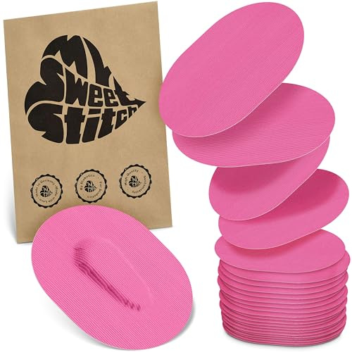 MySweetStitch 25 Fixierpflaster für Dexcom G6/ONE oval Pink | Hilft gegen vorzeitiges Ablösen, wasserfest und schnell trocknend, hautfreundlich, bis zu 15 Tage Halt