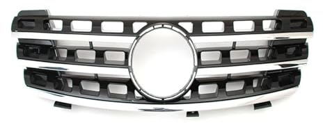 Para Mercedes Para Benz Para Clase ML W164 2005-2008 ML320 ML350 ML500 ML550 Parachoques Delantero Superior Rejilla De Carreras Rejilla Parrilla del parachoques delantero(AMG Glossy Black)