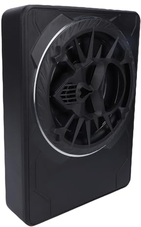 Jelquix 10 Inch 800W Car Subwoofer, Slim Active Powered Under Seat Subwoofer, Built in Amplifier with LED Ambient Light, Ideal for Truck Car