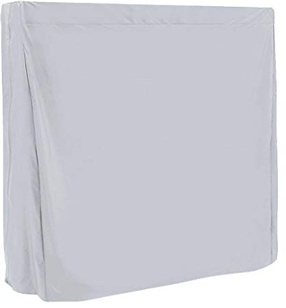 perfk Premium Schutzhülle Tischtennisplatte Abdeckhaube Abdeckung Abdeckplane Wetterschutz UV-Schutz 155 x 75 x 155 cm, Silber