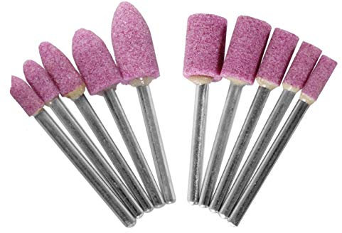 10er Set Schleifsteine, Hand-Schleifer, Schleif-Spitze, Multischleifer, Dremel, Proxxon, Schleifgerät, Schleifmaschine, Schleif-Stifte, Bohrmaschinen-Einsätze