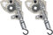 Cutelec 2pcs 1-1/2 Blinds Wand Tilter Mechanism with Square Gear 5/32 Hook Connection for Blinds headrail with Measure 1 3/8 x 1 9/16