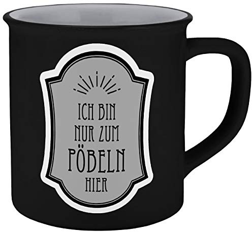 Tasse Pöbeln Emaille-Optik 400ml