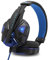 Ejoyous Gaming Headset, Gaming Kopfhörer mit Mikrofon und Geräuschunterdrückung, LED-Lichteffekt für Laptop 4 Tablet Switch Cell Phones USB + 3,5 mm Stereo(Blue)