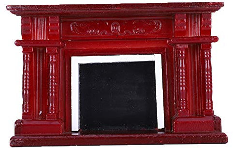 Ong Cheminée Artisanale de Maison de poupée, Accessoires de décoration de Maison de poupée, Amateurs de poupées Adultes pour Enfants décoration intérieure de Maison de poupée(Fireplace, Blue)