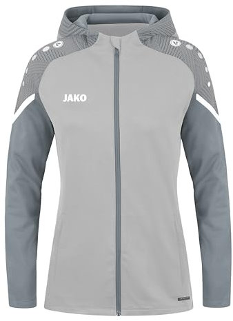 JAKO Damen Kapuzenjacke Performance, Soft Grey/Steingrau, 44