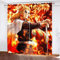 Fgolphd Japanischer Manga Demon Anime Verdunkelungsvorhänge Für Jungen Und Mädchen Schlafzimmer Kinderzimmer Perforierte Vorhänge (3,150 × 166CM)