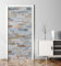 MyMaxxi - Tür bekleben mit Türtapete Türposter Türfolie Selbstklebend 90x200 Blaue Steinmauer - Tür verschönern Türaufkleber Türklebefolie Betonoptik Ziegelsteine Mauer grau