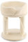 GOPLUS Arbre a Chat 40 x 40 x 53 CM en Bois Recouvert Peluche à 2 Niveaux, Arbre à Chat avec 2 Poteaux en Sisal, Nid pour Couchage Confortable Détachable, Boule Suspendue, Corde en Sisal, Beige