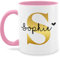 Tasse Tassen 325ml - Namens Geschenk I Anfangsbuchstabe personalisiert I Initialen mit Name - 325 ml - Rosa - für büro damen buchstabentasse buchstaben s kaffeetassen buchstabe