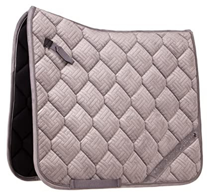 QHP Schabracke Summer Glow Samtlook DR + VS (Warmblut DR, Steel Grey)