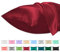 Lirex 2er Set Satin Kissenbezug 40x80cm, kissenbezüge, Weich wie Seiden Kissenbezug, Kopfkissenbezug 40x80cm Kissenhülle für Haar und Haut kommt，Oeko-TEX Zertifiziert, Weinrot