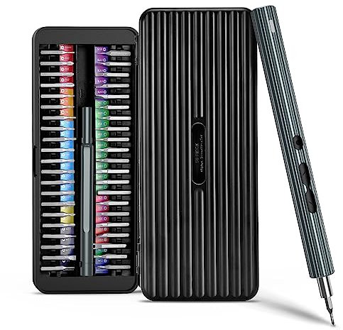 ORIA Electric Precision Screwdrivers Cordless, 58 in 1 Mini Electric Precision Screwdriver Set with 50 PCS S2 Bits, Rechargeable Repair Tool Kit with LED Lights for Watches, Laptops, Phone