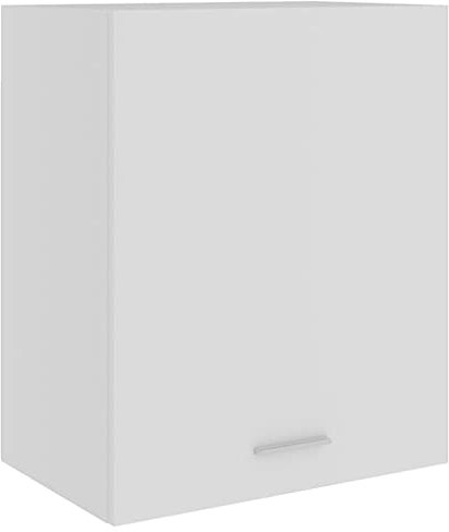 KOIECETA Armario colgante con 2 estantes, cocina, armario empotrado, cocina, muebles de cocina, armario superior, armario de cocina, armario de cocina, color blanco, 50 x 31 x 60 cm, material de