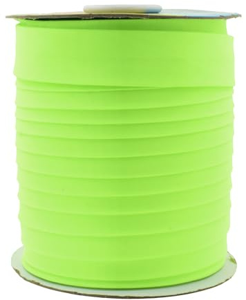 Mandala Crafts 55 Yds 1 Inch Lime Green Double Fold Bias Tape for Sewing