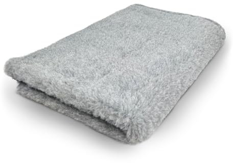 Vetbed Grey Plain – rutschfeste Hundematte, Welpenteppich – Hundeteppich, Bankmatte, Tiermatte – für Wurfkiste und Hundebox – maschinenwaschbar, 150 x 100 cm