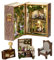 TOPBSFARNY DIY Miniatur Holz Puppenhaus Bausatz, 3D-Möbel und Raummodell kann Türen öffnen, Kreativität Geschenkidee für Valentinstag, Geburtstag (Waldwunderland)
