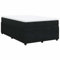 vidaXL Boxspringbett, Polsterbett Bett mit Matratze Matratzenauflage, Bettgestell mit Lattenrost, Doppelbett für Schlafzimmer, Schwarz 120x200cm Samt