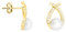 SOFIA MILANI - Damen Ohrringe 925 Silber - vergoldet/golden & mit Zirkonia Steinen - Perlen Ohrstecker - E2735