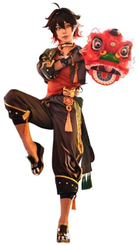 FCCAM Genshin Cosplay Venti Yae Miko Raiden Shogun Arlecchino Cosplay Kostüm Skirk Cosplay Halloween Anzug Full Set für Frauen