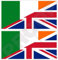 Vinyl-Aufkleber mit Irland-UK-Flagge, 110 mm, 2 Stück