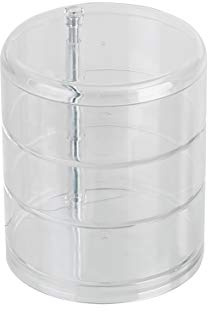 axentia Make-up-Organizer, Kunststoff, Transparent, Ø ca. 11,7 cm