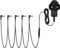 Pedal Power Supply Adapter DPA-1, Donner 9V DC 1A Tip Negative 5 Way Daisy Chain Cables for Effect Pedal