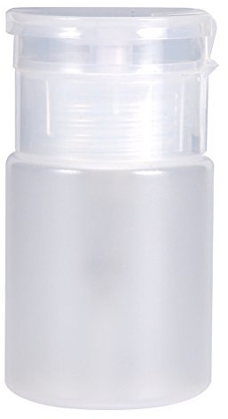 Bouteille de Distributeur d'ongles, Pompe nettoyant Bouteille de Plastique Vide pour dissolvant de Vernis à Ongles Liquide - Bouteille Transparente 60ML(Blanc)