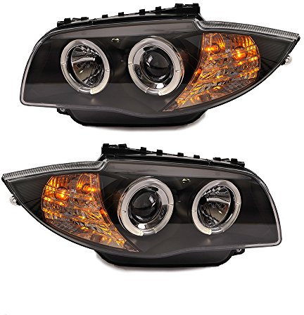 Scheinwerfer Set Angel Eyes Klarglas schwarz