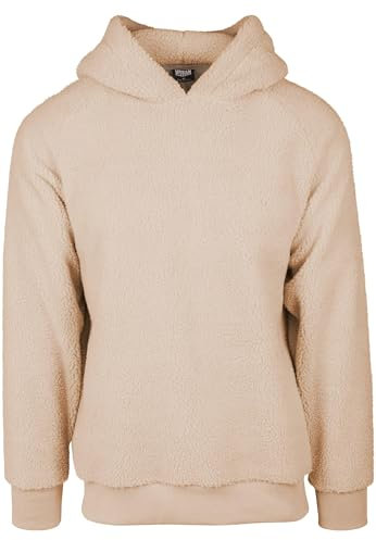 Urban Classics Sherpa Hoodie Felpa con Cappuccio, Beige (Darksand 00806), M Uomo