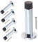 Door Stop | Projection Wall Door or Skirting Mounted | Polished Chrome | Pack of 5
