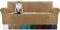 MAXIJIN Thick Velvet Sofabezüge 3-Sitzer Super Stretch rutschfeste Couchbezug für Hunde Katze Haustierfreundlich 1-teilige elastische Möbel Protector Plüsch Sofa Schonbezüge (3 Sitzer, Kamel)