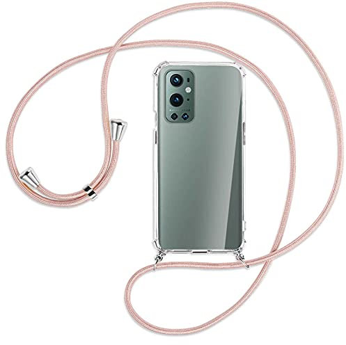 mtb more energy® Handykette kompatibel mit OnePlus 9 Pro (6.7'') - roségold - Smartphone Hülle zum Umhängen - Anti Shock Full TPU Case
