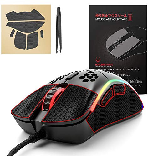 Hotline Games Mouse Anti-Slip Grip Tape Compatible With Model D- Gaming Mouse Skins, Sweat Resistant, Cut to Fit, Easy to Apply, Professional Mice Upgrade Kit