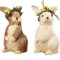 S-TROUBLE Figurines de Lapin de pâques en Paille réaliste à la Main tissé Lapin Ornements de Bureau Artisanat décorations de fête de Jardin