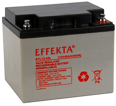 Effekta BTL 12-45L Batterie au plomb 12 V 45 Ah AGM VRLA