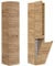 Lomadox Badmöbel Hochschrank mit Wäschekorb, Wotan Eiche Nb. Nb., B/H/T ca. 35/170/35 cm