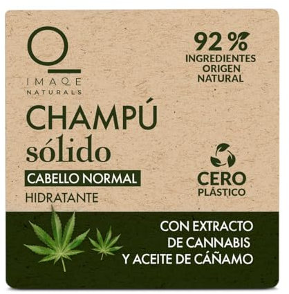DIA IMAQE Naturals champú sólido hidratante con cannabis y aceite de cáñamo 60 gr