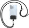 mtb more energy® Universal Handykette - Schwarz/Silber - kompatibel mit vielen Handyhüllen - hochwertiges Band Seil Kordel zum Umhängen