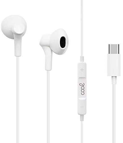 Cool Auriculares Botón Stereo Tipo-C con Micro (Digital) Blanco