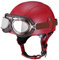 BDTOT Retro Motorrad Halbhelme Leder Halbhelm Deutscher Stil Roller Cruiser Chopper Anti-Collision Helm Abnehmbarer Gehörschutz mit Visier ECE Zertifiziert Roller-Helm Scooter Mofa-Helm
