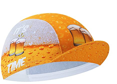 BikingBros Beer Cycling Cap - Retro Cycling Hat-Under Helmet - Cycling Helmet Liner Breathable&Sweat Uptake