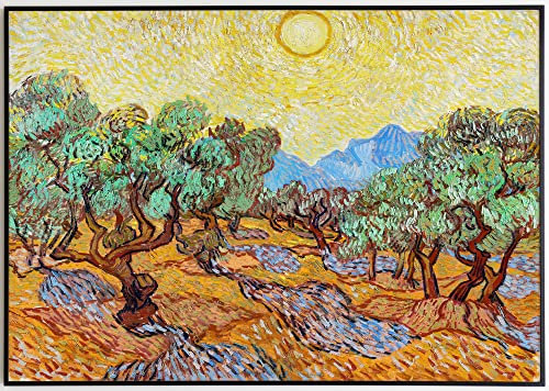 JOPRICO Vincent Van Gogh Druck - Olivenbäume (1889) Größe 50x70 cm | 20x28 inch