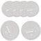 WedDecor 33cm Round Charger Plate, Set of 6 Charger Plates, for Centerpiece Presentation Dinner Plate Set, Weddings, Banquets, Christmas Parties Table Decorations, Clear Beads