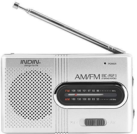 Radio AM FM Portable - Mini Radio avec Antenne Télescopique et Prise Casque, Haut-parleurs Stéréo Récepteur Lecteur de Musique