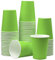 Yuxitia Disposable Paper Cups,60pcs Paper Cups For DIY Wedding Party Picnic BBQ Travel and Event 8OZ (Grass green)